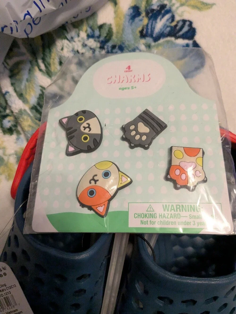 NWT Joybees Kids Navy Blue Clogs with Red Strap - US C12/13